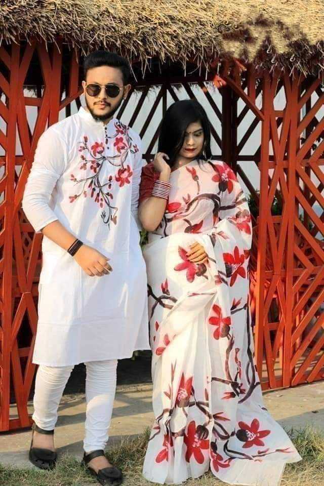 Print couple dress