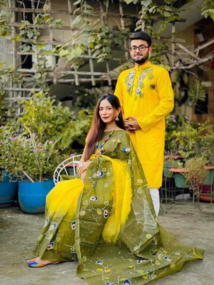 Print couple dress