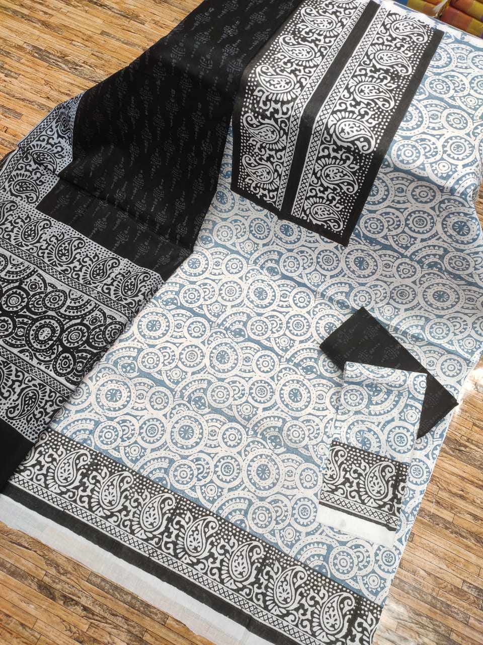 Black print cotton Kameez