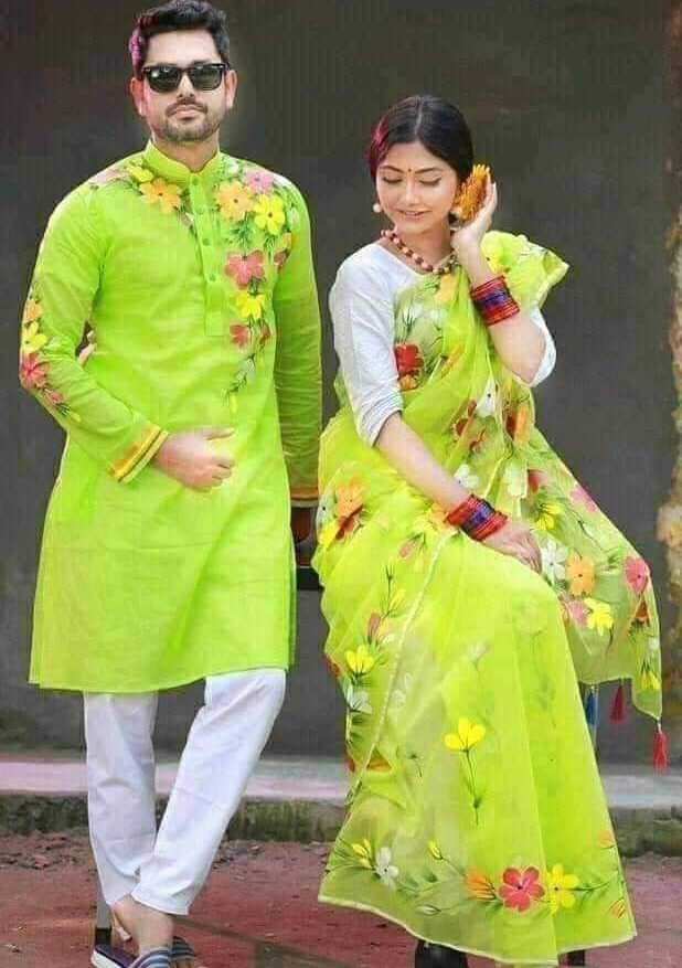 Print couple dress