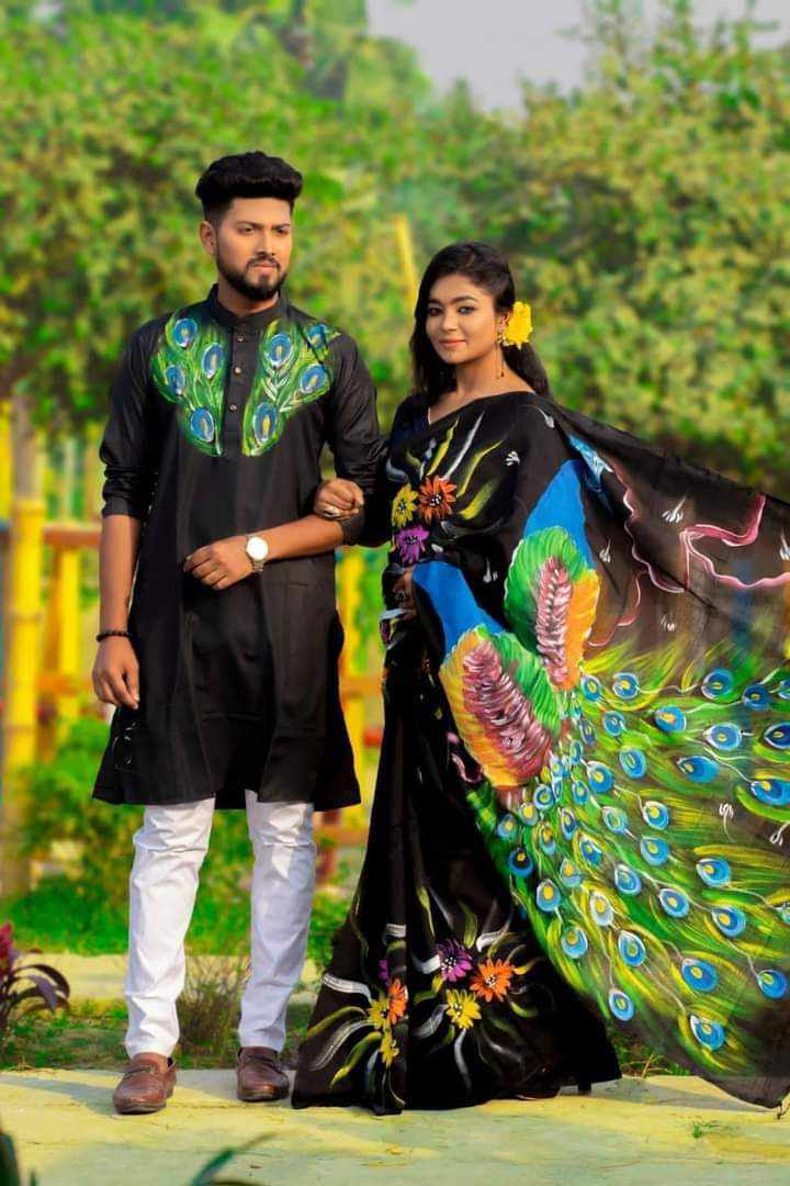 Print couple dress